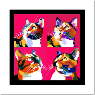 Cat Calico Pop Art - Cat Lover Gift Posters and Art